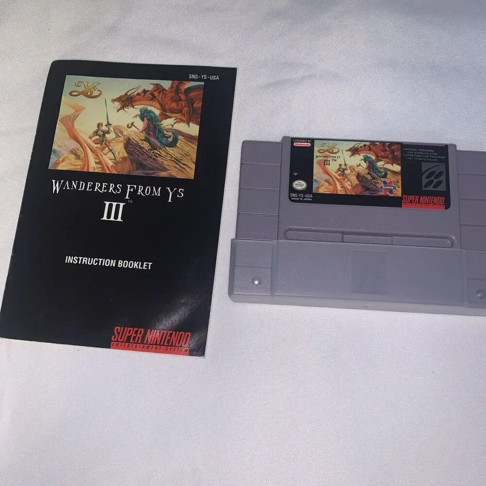 vintage game Wanderers From Ys III(Super Nintendo Entertainment System, 1992)